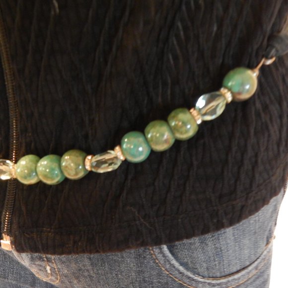 Tena Rae Custom size s/m TURQUOISE BELT/OR NECK PEICE - Picture 8 of 10